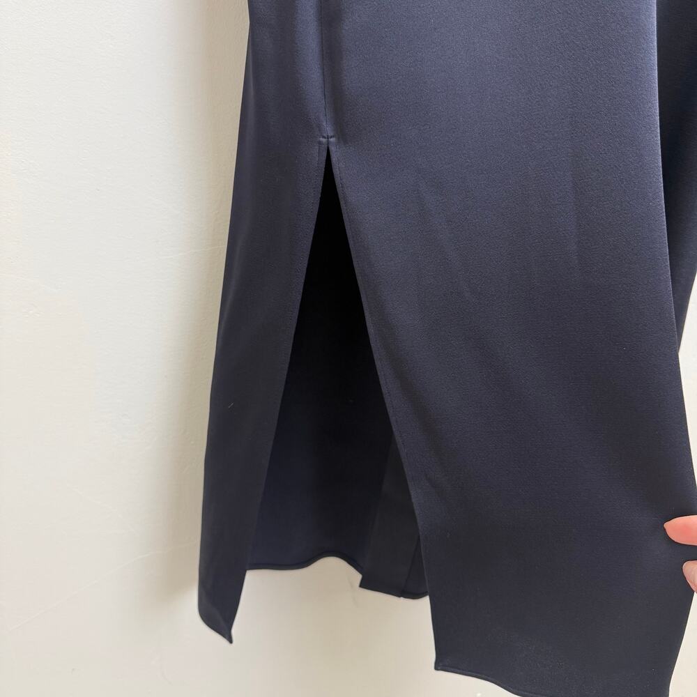 Saint Laurent Shirt Envers Crêpe Marine Foncé Dress – New With Tags 🔅 - Picture 9 of 15